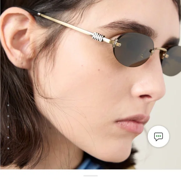 Miu Miu Black Oval Sunglasses - Picture 6 of 6